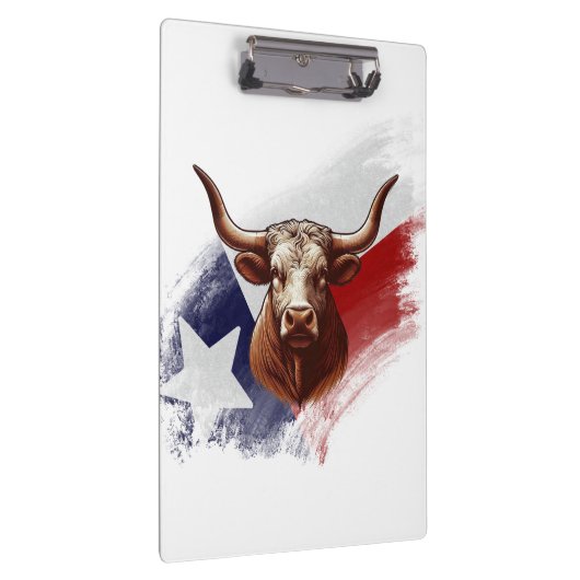 Texas-Langhornkuh Klemmbrett (Rechts)