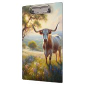 Texas-Langhornkuh Klemmbrett (Links)