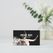 Texas-Langhornkuh-Land Visitenkarte (Stehend Vorderseite)