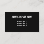 Texas-Langhornkuh-Land Visitenkarte (Rückseite)