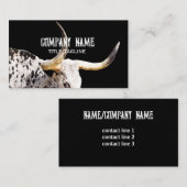 Texas-Langhornkuh-Land Visitenkarte (Vorne/Hinten)