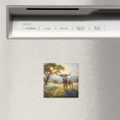 Texas-Langhornkuh Magnet (In Situ (Geschirrspüler))