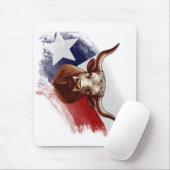 Texas-Langhornkuh Mousepad (Mit Mouse)