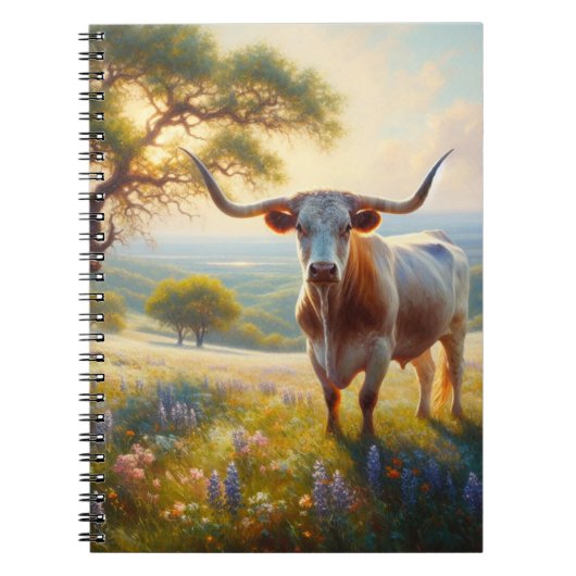 Texas-Langhornkuh Notizblock (Vorderseite)