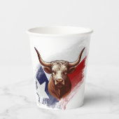 Texas-Langhornkuh Pappbecher (Rückseite)