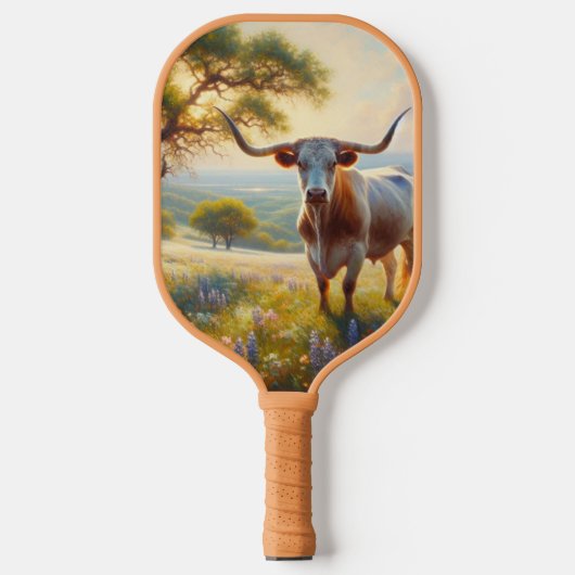 Texas-Langhornkuh Pickleball Schläger (Vorderseite)