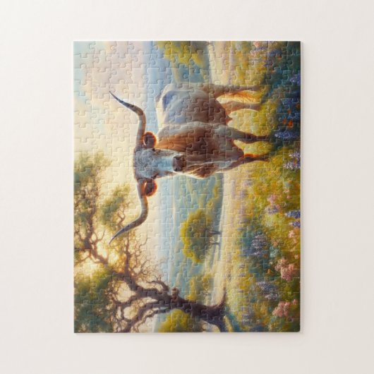 Texas-Langhornkuh Puzzle (Vertikal)