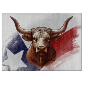 Texas-Langhornkuh Schneidebrett (Vorderseite)