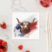 Texas-Langhornkuh Serviette (Beispiel)