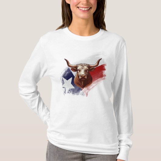 Texas-Langhornkuh T-Shirt (Vorderseite)