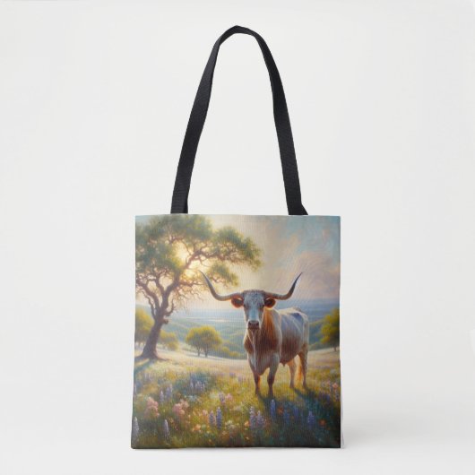 Texas-Langhornkuh Tasche (Vorderseite)