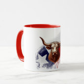 Texas-Langhornkuh Tasse (Vorderseite Links)