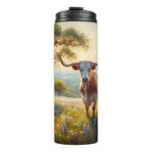 Texas-Langhornkuh Thermosbecher (Vorderseite)