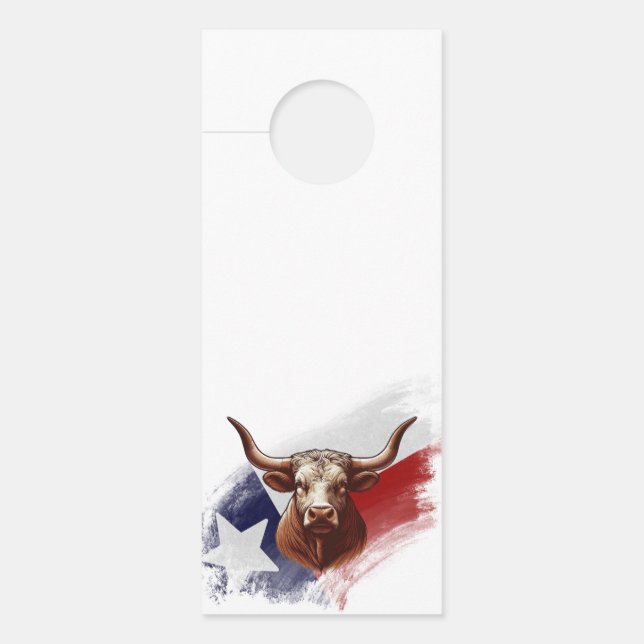 Texas-Langhornkuh Türanhänger (Vorderseite)