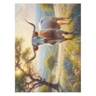 Texas-Langorn im Frühjahr Tischdecke
