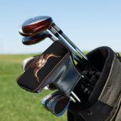 Texas Langorn mit schwarzem Hintergrund Golf Headcover (In Situ)