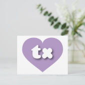 Texas lavenheart - I Liebe tx Postkarte (Stehend Vorderseite)