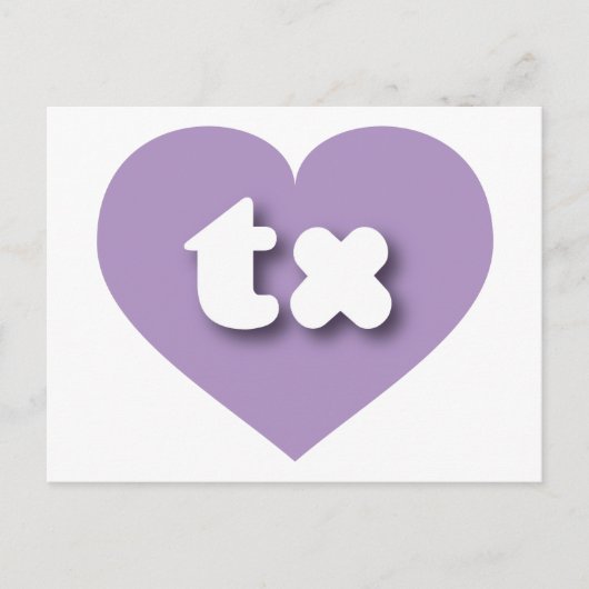 Texas lavenheart - I Liebe tx Postkarte (Vorderseite)