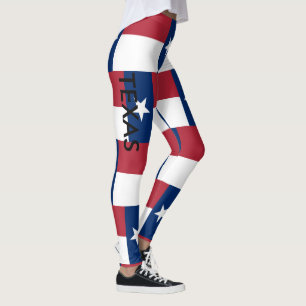 TEXAS-Leggings Rotes Weiß-Blau-Laufende Yogahähn Leggings