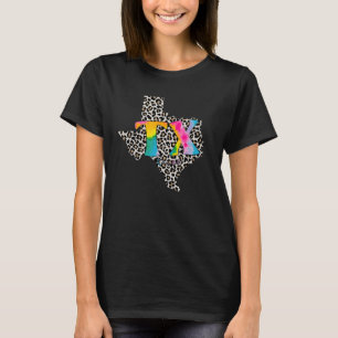 Texas Leopard Tie Dye Sublimation Froher Erster Ta T-Shirt