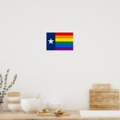 Texas LGBT Gay Pride Rainbow Flag Poster (Küche)