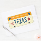 Texas License Plate, The Lone Star Staat Rechteckiger Aufkleber (Umschlag)