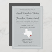 Texas-Liebe - kundengerechte Hochzeits-Einladung Einladung (Vorne/Hinten)