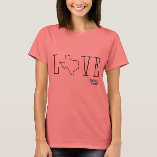 Texas Liebe Ringer T-Shirt (Vorderseite)
