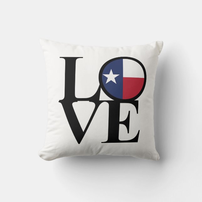 Texas LIEBE Throw Kissen (Vorderseite)