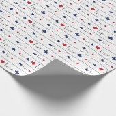 Texas-Liebe und Herz-Muster Geschenkpapier (Ecke)