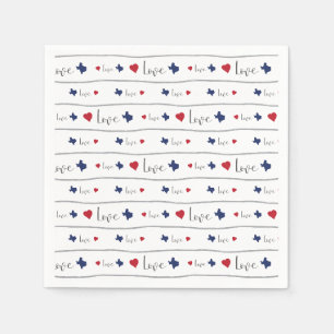 Texas-Liebe und Herzmuster Serviette