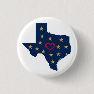 Texas Liebe und Sterne im einsamen Star Stat Button