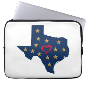 Texas Liebe und Sterne im einsamen Star Stat Laptopschutzhülle