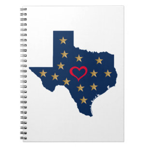 Texas Liebe und Sterne im einsamen Star Stat Notizblock