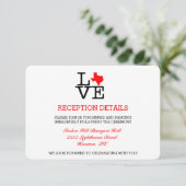 Texas Liebe Wedding Reception Card Begleitkarte (Stehend Vorderseite)