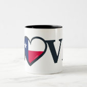 Texas-Liebe Zweifarbige Tasse (Mittel)