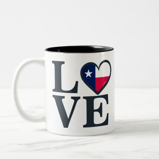 Texas-Liebe Zweifarbige Tasse (Links)