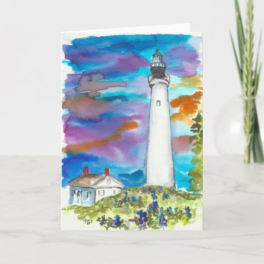 Texas Lighthouse Note Card Dankeskarte (Vorderseite)