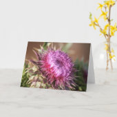 Texas Lila Thistle Grußkarte Karte (Gelbe Blume)