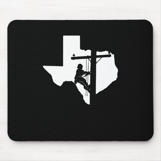 Texas Lineman Pole Climbers Lineman Ehefrau Men Wo Mousepad (Vorne)