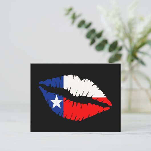 Texas Lips Postkarte (Stehend Vorderseite)