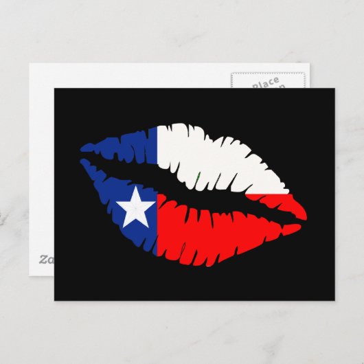 Texas Lips Postkarte (Vorne/Hinten)