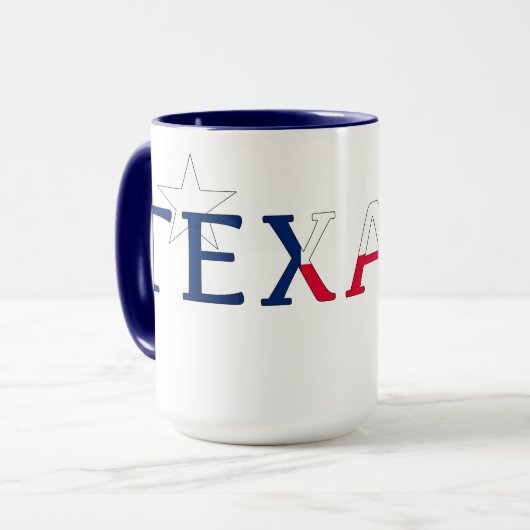 Texas-Logo mit Bluebonnets Tasse (Vorderseite Links)
