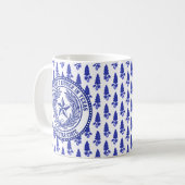 Texas-Logobluebonnet-Muster Ihr Text Kaffeetasse (Vorderseite Links)