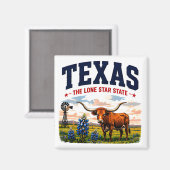 Texas Lone Star Abenteuer Magnet (Vorderseite/Rückseite)