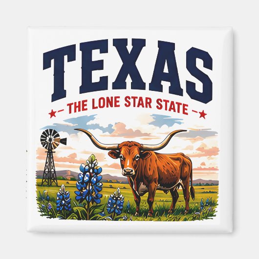 Texas Lone Star Abenteuer Magnet (Vorne)