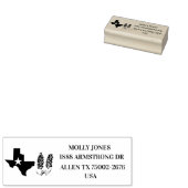 Texas Lone Star Bluebonnets Rücksendeadresse Gummistempel (Stempel)