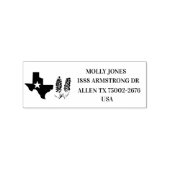 Texas Lone Star Bluebonnets Rücksendeadresse Gummistempel (Prägung)
