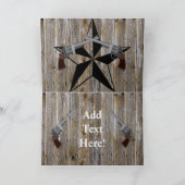 Texas Lone Star Dueling Pistolen am meisten Gewoll Dankeskarte (Innenseite)