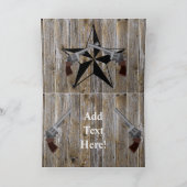 Texas Lone Star Dueling Pistolen am meisten Gewoll Dankeskarte (Innenseite)